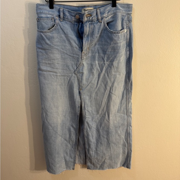 Madewell NWT Rilee Denim Midi Skirt in Fitzgerald Wash Size 29 - Picture 7 of 8